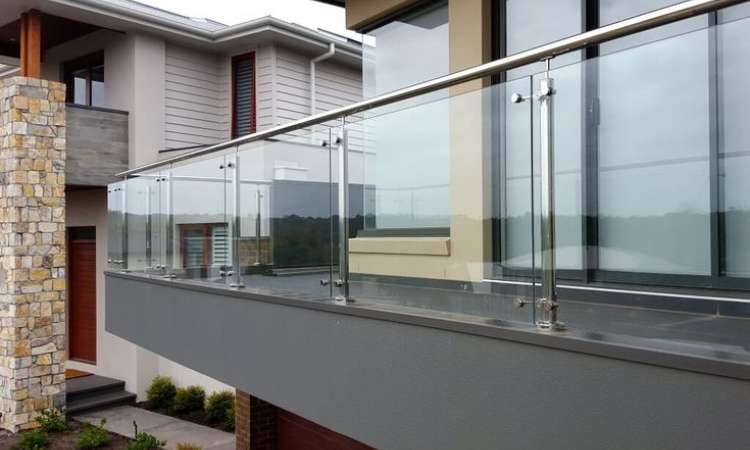 Stainless Glass Grill Modern balcony